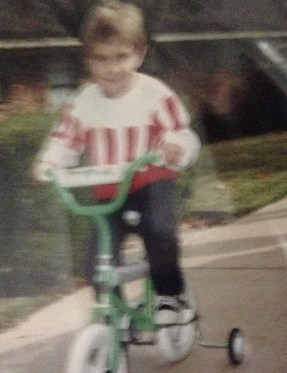 on my bike